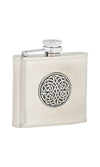 4oz Satin Celtic Weave Stainless Steel Flask