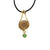 Bronze Spiral Jade Pendant