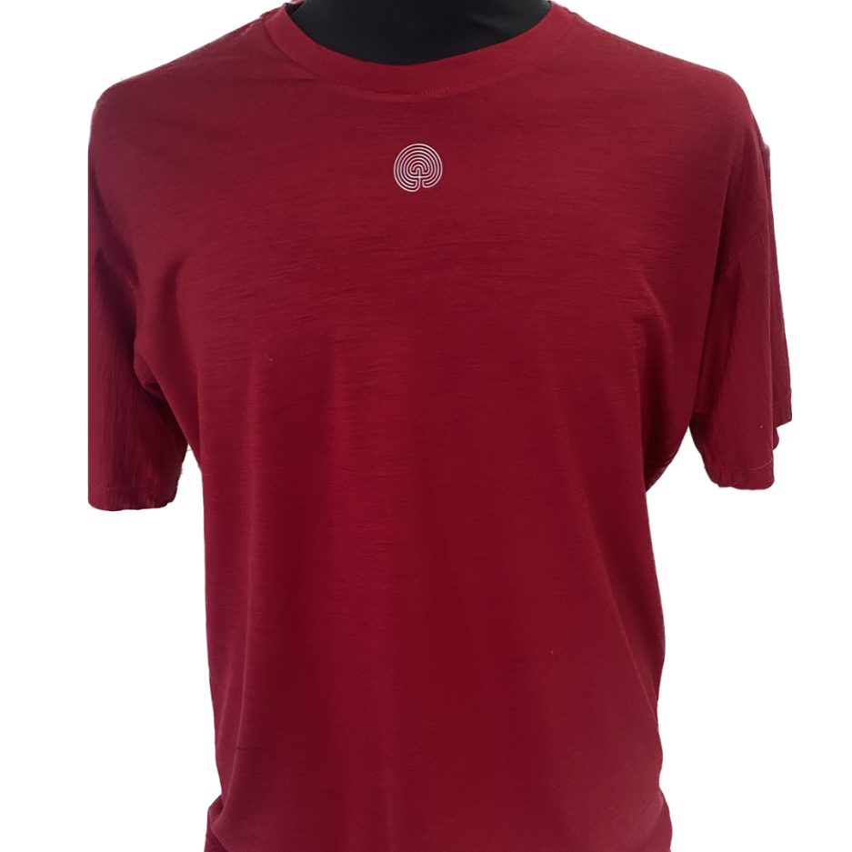 100 Merino Wool T Shirt Chilli Pepper Red