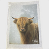 Highland Cow Linen Tea Towel