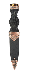 Celtic Sgian Dubh with CairngormStone Top - Copper Finish