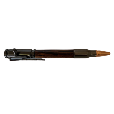 Bolt Action Bullet Pen Black and Gunmetal