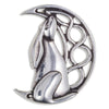 St Justin Pewter Moon Gazing Hare Brooch