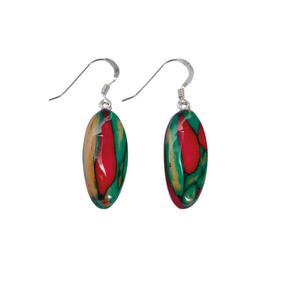 Small Oval Drop Earrings